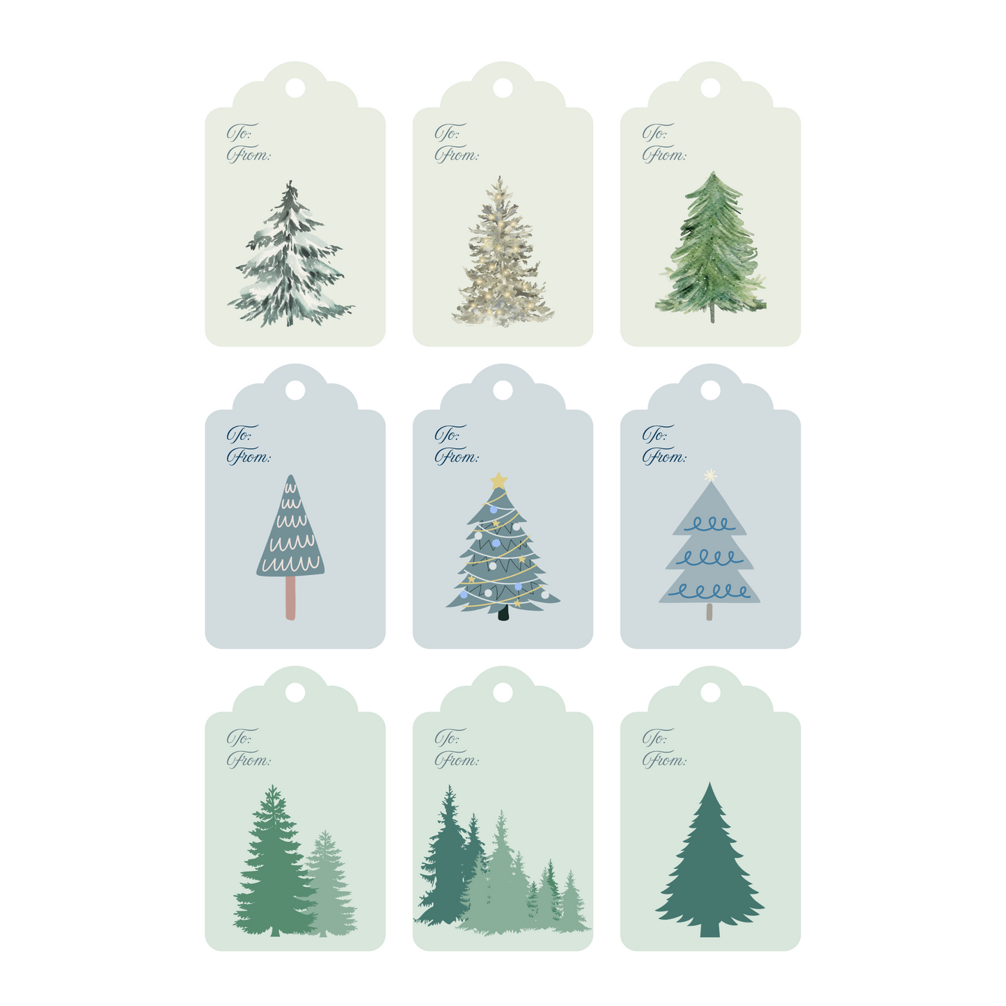Christmas Tree Gift Tags