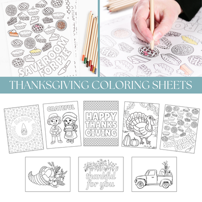 Thanksgiving Coloring Sheets